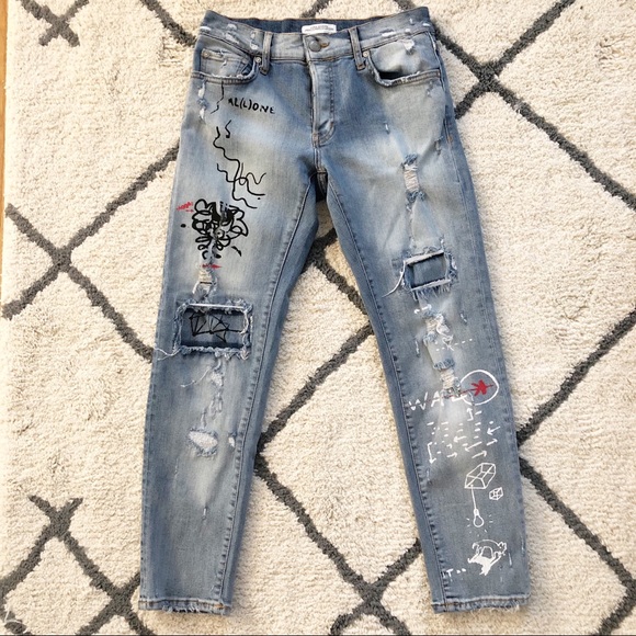 ZARA distressed Graffiti Ripped Sweatshirt in 2019 | Fashion ZARA distressed Graffiti Ripped Sweatshirt in 2019 | Fashion